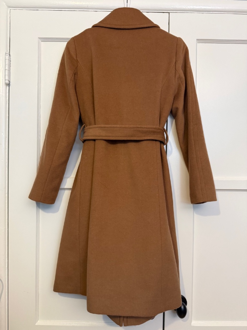 Lauren by Ralph Lauren Belted Wool & Cashmere Blend Wrap Coat Size 6P Camel - Picture 4 of 4